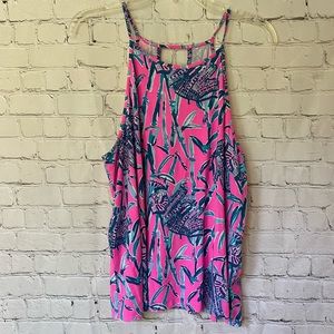 Lilly Pulitzer Mandevilla Pink Extra Lucky tank size Large
